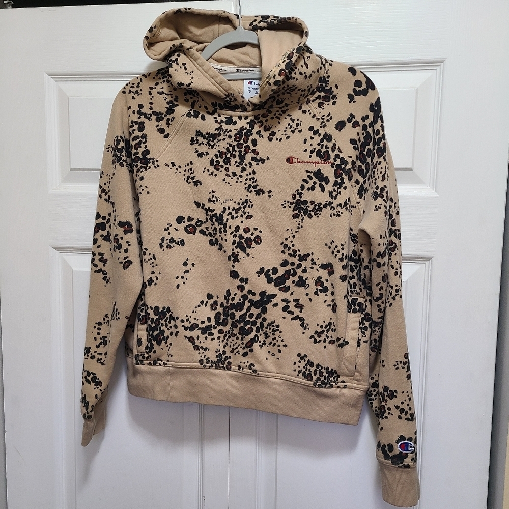 Champion animal print sweatshirt size M‎ two pockets Hood